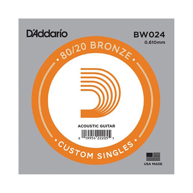 D'Addario BW024 80/20 Bronze Acoustic Guitar Strings